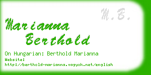 marianna berthold business card
